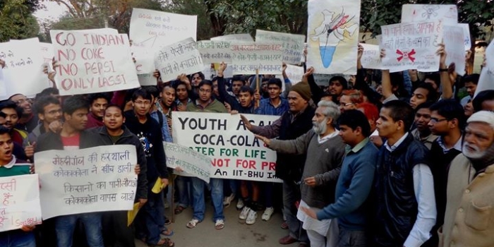 Students Protest Against Coca Cola