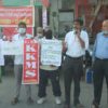 तीनों कृषि विधेयको के खिलाफ इंदौर में आज भी हुआ प्रदर्शन: अडानी अंबानी और मोदी सरकार का पुतला जलाया विरोध सभा की