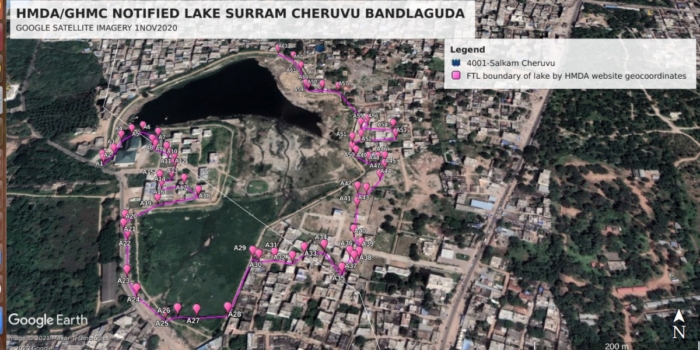 Lokayukta Orders HDMA Commissioner and Officials to Survey, Videograph and Report on Surram Cheruvu, Bandlaguda, Hyderabad