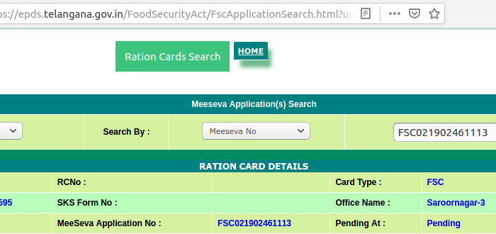 Notice to the Telangana Civil Supplies Commissioner for Non-Issuance of Food Security Card