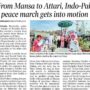 INDIA PAKISTAN PEACE AND FRIENDSHIP MARCH BEGINS FROM MANSA ON 9 AUGUST