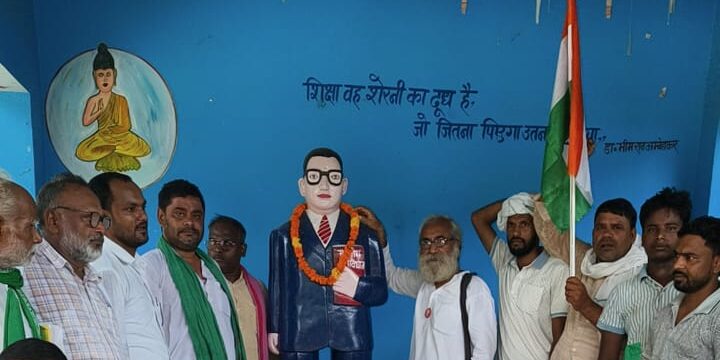 बाबू विश्राम राय के गांव बीबीपुर से निकली पदयात्रा